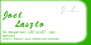 joel laszlo business card
